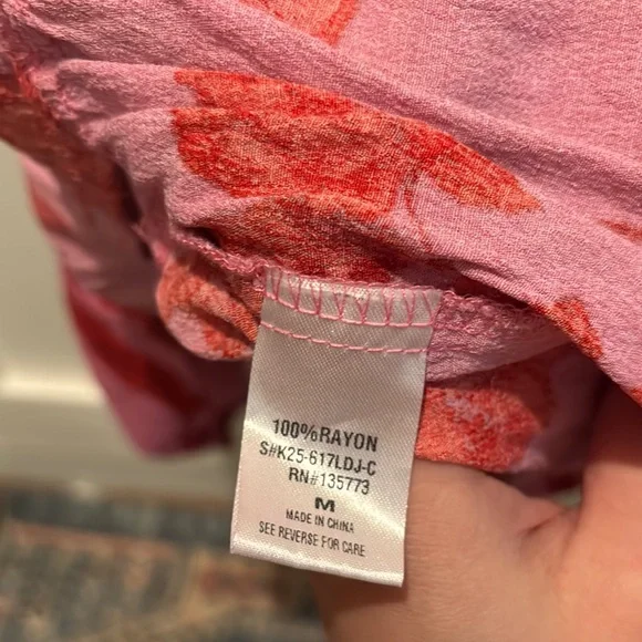 Karlie Stellar Pink and Red Floral Tiered Midi Dress - Picture 6 of 8